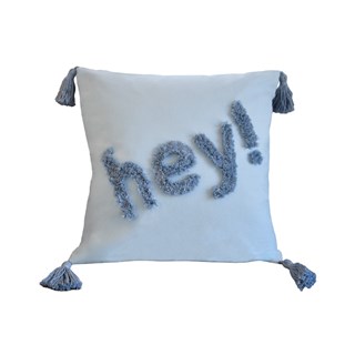 Almofada Azul "Hey!"