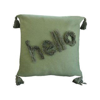 Almofada Verde "Hello"