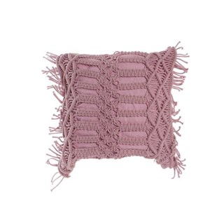 Almofada Rosa Macramé