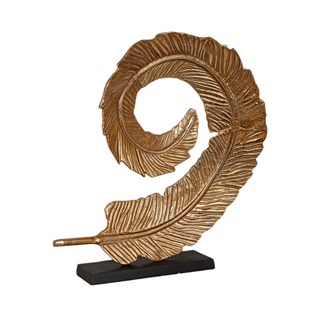 Escultura Folha Dourada