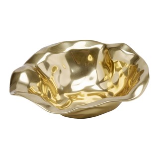 Taça Decorativa Jade Dourada